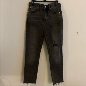 Madewell The Perfect Vintage Denim Jeans Size 25 Washed Black Women's